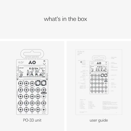 Vista 14 de teenage engineering pocket operator PO-33 K.O.! micro muestreador y máquina de tambor con micrófono incorporado, secuenciador y efectos