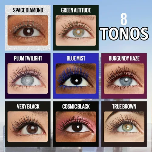 Vista 8 de Maybelline Lash Sensational Sky High - Máscara de pestañas lavable, maquillaje, voluminizadora, alargadora, definidora, rizador, fórmula acumulable