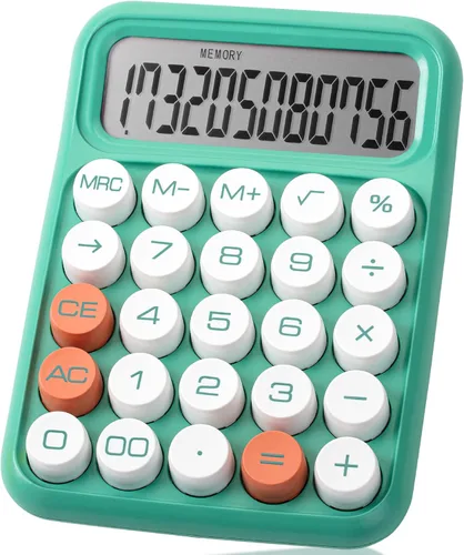 Vista 22 de Mr. Pen - Calculadora con interruptor mecánico, 12 dígitos, pantalla LCD grande, calculadora azul con botones grandes, suministros para el regreso