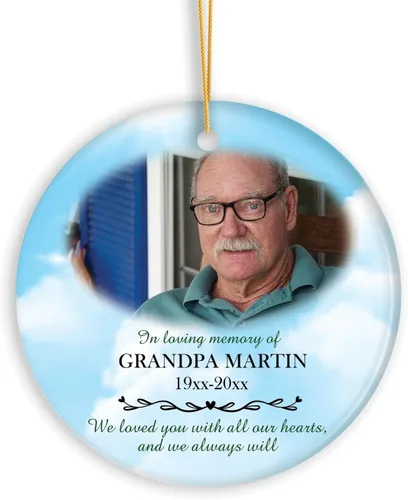 Vista 20 de Foto personalizada y nombre de nuevo papá, adorno de Navidad para nueva mamá, adorno personalizado de la primera Navidad del bebé, primera Navidad