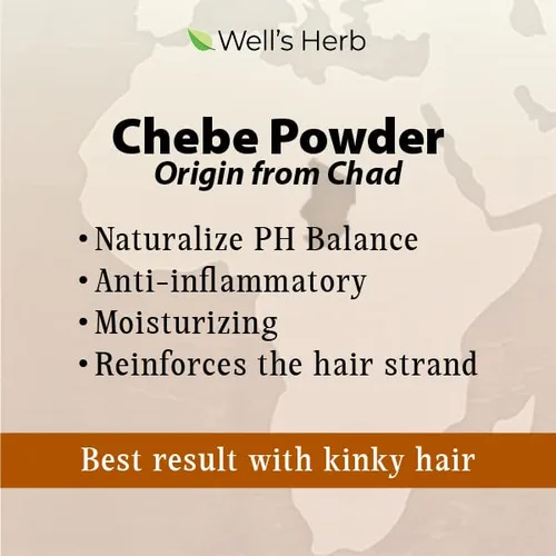 Vista 6 de Well's - Aceite de ricino negro jamaicano infundido con polvo Chebe (ligero) 4 onzas líquidas 100% natural Mejora la densidad del cabello Nutre