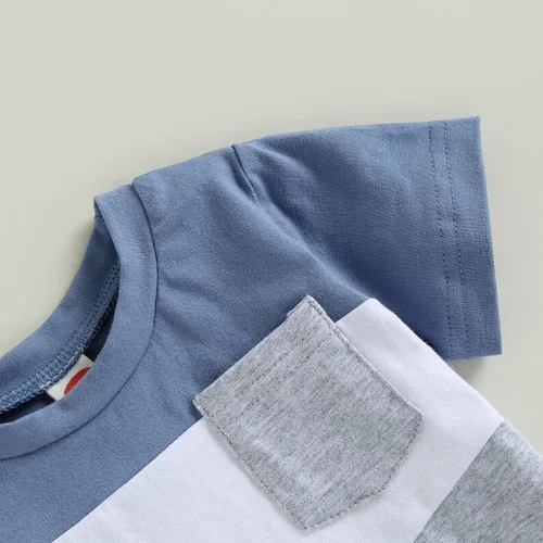 Vista 74 de Conjunto de camiseta de manga corta para bebé niño y niña, camiseta de manga corta, pantalones cortos casuales, ropa para recién nacidos, 6, 12, 18