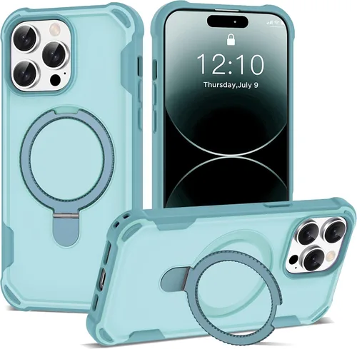 Vista 58 de Funda compatible con iPhone 12 y 12 Pro de 6.1 pulgadas con soporte de anillo magnético [protección militar contra caídas] [compatible con MagSafe]