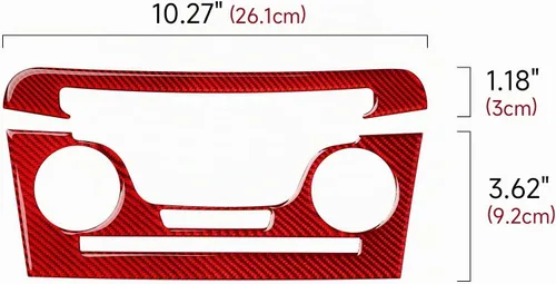 Vista 7 de Para 2011 2012 2013 2014 Dodge Charger Accesorios Consola central Aire Acondicionado Interruptor de Volumen Panel de Fibra de Carbono Pegatina Panel