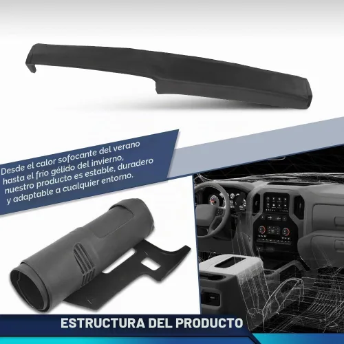 Vista 9 de PIT66 Cubierta de bisel de tablero TPE negra compatible con Buick Apollo/Olds Omega 1972-1974 Compatible con Chevy Chevy II/Chevy Nova 1969-1974