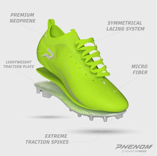 Vista 4 de Phenom Elite Quantum Speed Tacos de Fútbol Americano Edición de Color del Equipo Tacos Ligeros de Rendimiento de Velocidad para Hombres y Niños