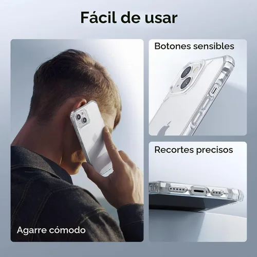 Vista 7 de ESR Funda para iPhone 14/iPhone 13, protección de grado militar con esquinas que absorben los golpes, parte trasera acrílica resistente a