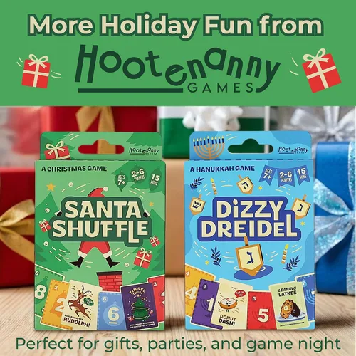 Vista 6 de Hootenanny Games Santa Shuffle - Juego de cartas navideñas en tiempo real