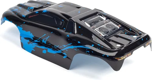 Vista 6 de SummitLink Cuerpo personalizado azul fangoso sobre negro estilo compatible con e-Revo Mini escala 1/16 RC coche o camión (camión no incluido)