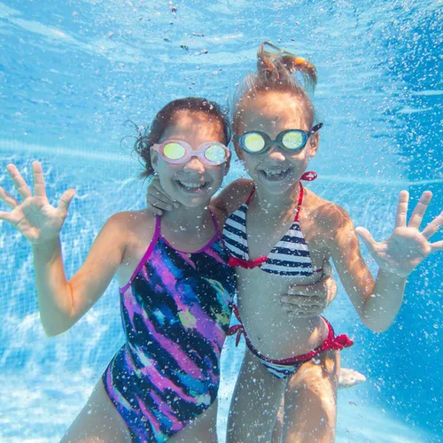 Vista 8 de EWPJDK Gafas de natación para niños, paquete de 2 gafas de natación antivaho sin fugas para niños de 3 a 15 años