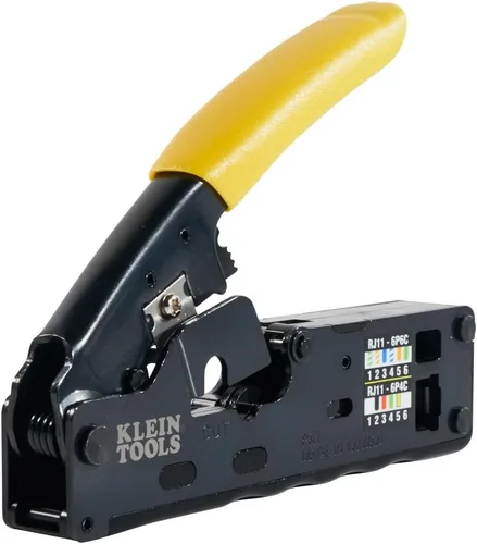 Vista 9 de Klein Tools VDV226-107 Crimpadora modular compacta de cable de datos de trinquete/pelacables/cortador de alambre, CAT6, CAT5, CAT3, cable de voz