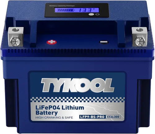 Vista 11 de TYKOOL YTX4L-BS-Pro Batería de litio de alto rendimiento para motocicleta, 180CCA 12.8V 3Ah LiFePO4, batería para deportes de motor, con BMS