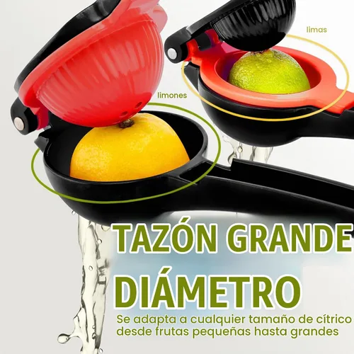 Vista 2 de Zulay Kitchen Exprimidor de Limón 2 en 1 de Metal - Exprimidor Manual Resistente de Máxima Extracción que Obtiene Hasta la Última Gota - Exprimidor