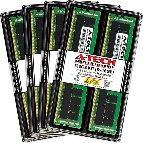 Vista 192 de A-Tech 4GB DDR4 2133MHz PC4-17000 ECC RDIMM 1Rx8 Single Rank 1.2V ECC Registered DIMM de 288 pines Módulo de actualización de memoria RAM
