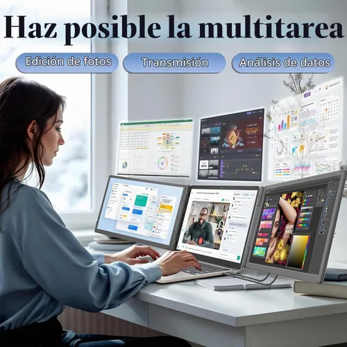 Vista 8 de Teamgee Extensor de pantalla portátil FHD IPS Monitor portátil 15.6