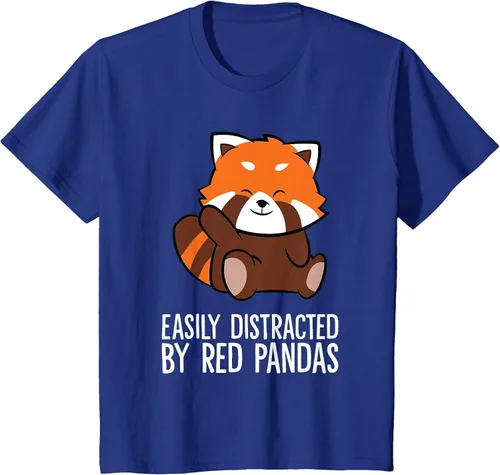 Vista 33 de Red Panda Love Easily Distracted By Red Pandas T-Shirt Asphalt Grey