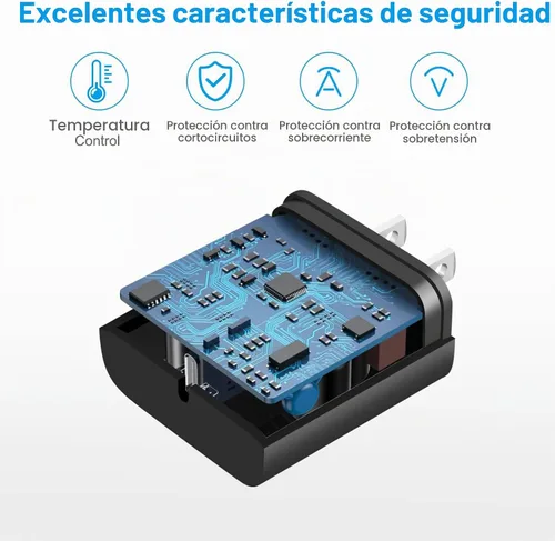 Vista 3 de Cargador para iPhone 17 16 15 Carga Rápida 6FT - 20W USB C Cargador Bloque con cable tipo C a C de 6 pies compatible con iPhone 17/17 Pro/17 Pro