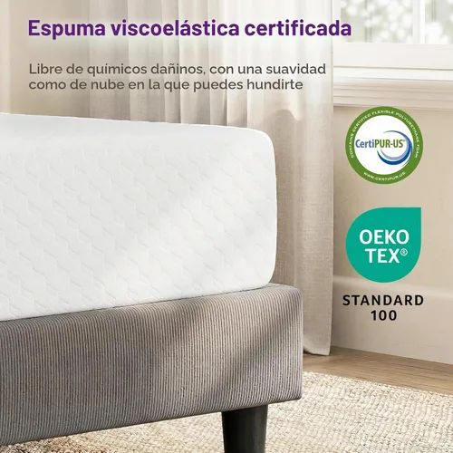 Vista 5 de GAESTE - Colchón individual de espuma viscoelástica de gel refrescante de 5 pulgadas, sensación media Pressure Relief & Ergonomic Support, Cool