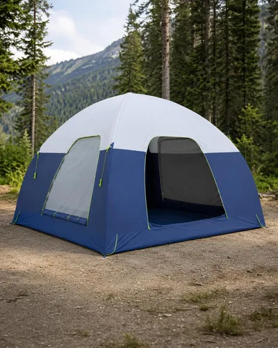Vista 11 de CORANI Tiendas inflables de 14.1'x6.5'x9' para acampar, tienda de aire inflable portátil para 6/8/10 personas, impermeable, resistente al viento