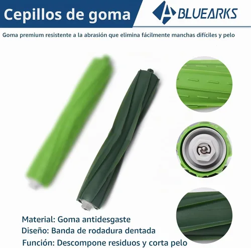 Vista 3 de 16 piezas compatibles con Roomba i1+ J7 i7+ i3+ i4+ EVO i6+ i8+ i7 J7+ Plus E5 E6 E7 Kit de accesorios para aspiradora robot, 2 cepillos principales