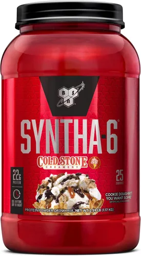 Vista 11 de BSN SYNTHA-6 - Proteína de suero en polvo, crema de piedra fría, sabor Remix de pastel de cumpleaños, caseína micelar, polvo aislado de proteína