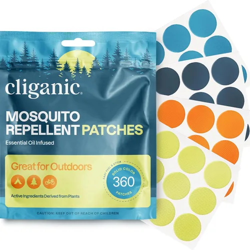 Vista 6 de Cliganic Adhesivos repelentes de mosquitos (paquete de 90) - Parches para niños y adultos, naturales, libres de DEET, infundidos con aceite esencial