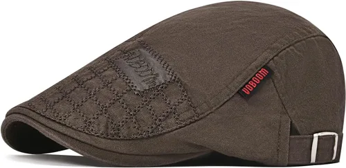 Vista 10 de VOBOOM - Gorra de taxista para hombre con mezcla de lana, gorra plana