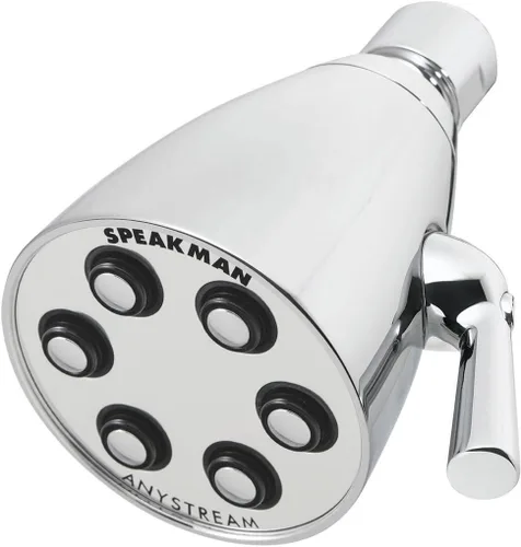 Vista 4 de Cabezal de ducha Speakman S-2252-BBZ Icon Anystream multifunción ajustable de latón macizo, 9.46 L/min, bronce cepillado