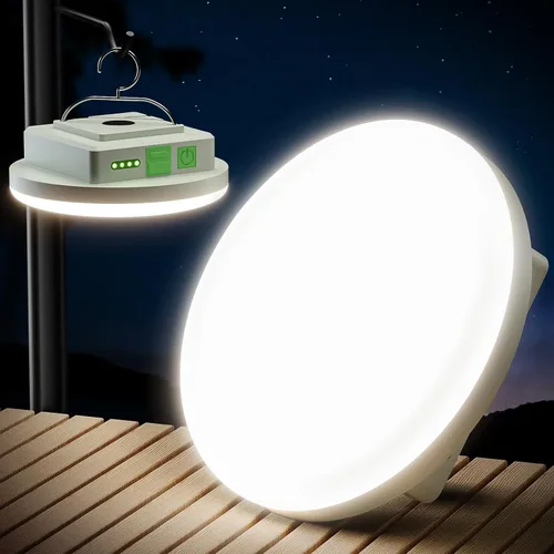 Vista 7 de Eventek Luces de campamento de 12000 mAh, linterna LED ultra brillante con 4 modos y magnética, IPX5 impermeable, recargable, luces de tienda