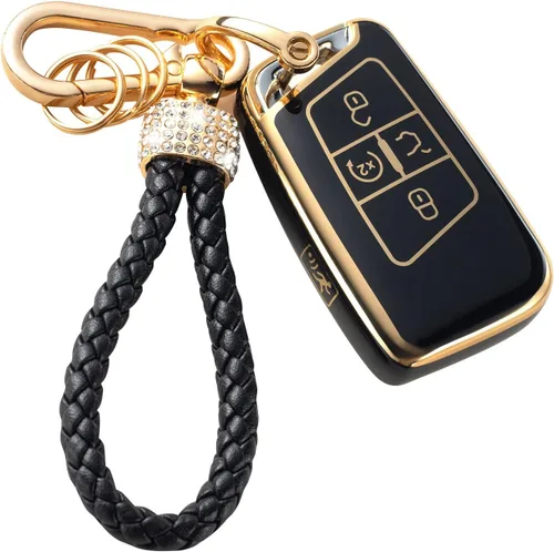 Vista 35 de Gematay - Funda para llavero Cadillac, carcasa protectora compatible con Escalade CTS SRX XT5 ATS CT6 5 botones llave remota Smart Key Protector