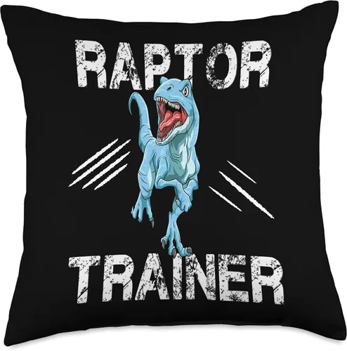 Vista 4 de Velociraptor dino gift dinosaur birthday Raptor Trainer - Almohada de dinosaurio velociraptor de dinosaurio, 16 x 16 pulgadas, multicolor