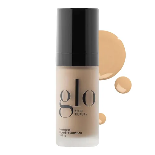 Vista 9 de Glo Skin Beauty Base líquida luminosa con SPF 18 (Alabastro) - Maquillaje mineral, mejora el tono desigual de la piel, suaviza y corrige