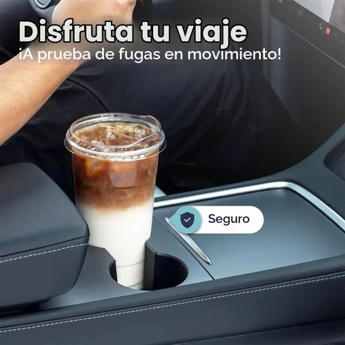 Vista 7 de Fit Meal Prep Paquete de 50 vasos de plástico transparente de 12 onzas con tapas sin pajilla, tazas de café de plástico desechables con tapas, tazas