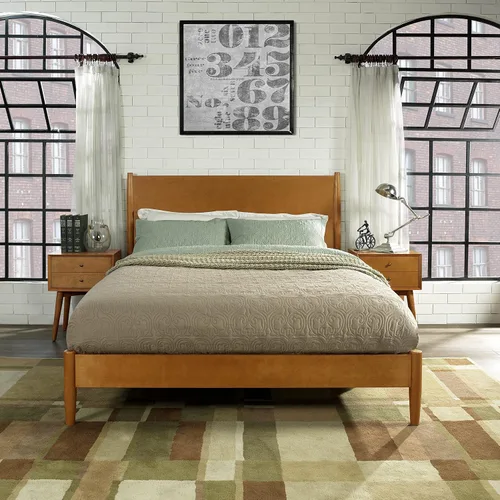 Vista 6 de Crosley Furniture Landon - Juego de cama de madera, bellota, tamaño Queen