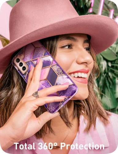 Vista 7 de i-Blason Funda para Samsung Galaxy S22 Plus con protector de pantalla integrado, resistente a los arañazos, delgada y elegante funda protectora