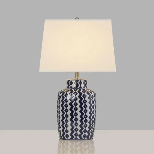 Vista 8 de Lamp for Desk Chinese Style Ceramic Retro Table Lamp Simple and Creative Study Room Living Room Modern Bedroom Bedside Lamp Desk Lamps for Home