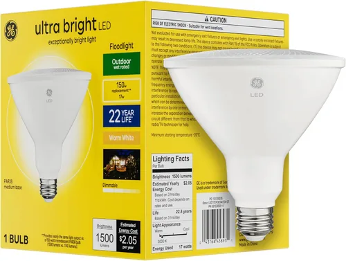 Vista 9 de GE Bombillas LED de inundación ultra brillantes PAR38, luz diurna, 250 W