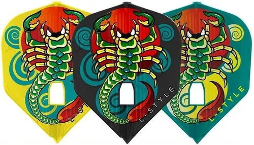 Vista 12 de L-style L3 Shape (Small Standard) PRO KAMI Molded Dart Flights Negro