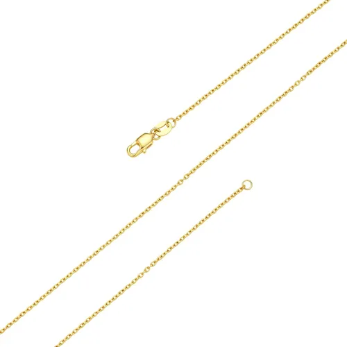 Vista 5 de BORUO Collar de cadena de cable de plata de ley 925 Cadena de cable impermeable chapada en oro de 14K Collar de plata italiana de 1mm y 1.5mm