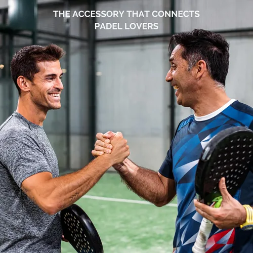 Vista 6 de Portador de puntuación de pádel y tenis para raqueta con adhesivo 3M + empuñadura perforada negra Se adapta a todas las raquetas de tenis y pádel