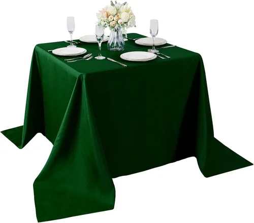 Vista 69 de Mantel rectangular de tela de poliéster lavable de 60 x 120 pulgadas, para decoración de bodas, fiestas, comedores, banquetes