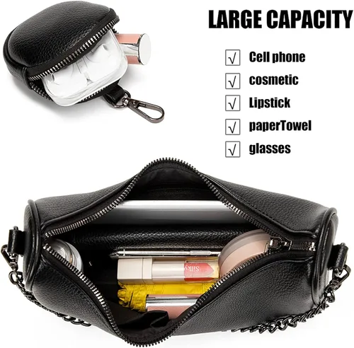 Vista 6 de Bolsos tipo Hobo pequeños para mujer bolsa de hombro suave multiusos ligera retro con monedero 2 piezasjuego
