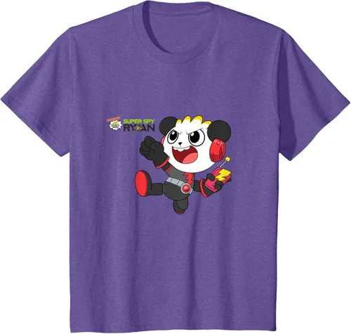 Vista 52 de Ryan's World Super Spy Combo Panda Camiseta, gris, S Asfalto