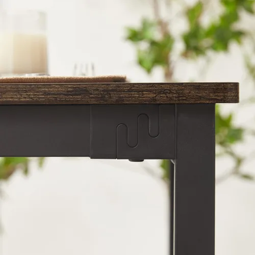 Vista 8 de Juego de mesa de comedor para 4, sillas de comedor de 5 piezas con respaldo para espacios pequeños, juego de mesa de bar y sillas, juego de mesa