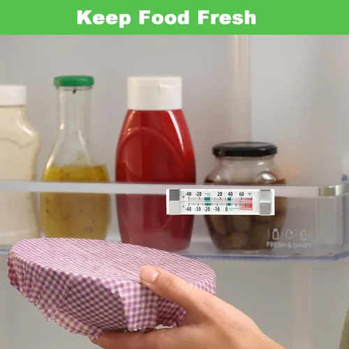 Vista 7 de Paquete de 6 termómetros para refrigerador, congelador, impermeable, analógico, esfera grande, preciso, fácil de leer, amplio rango de -40°F a 80°F