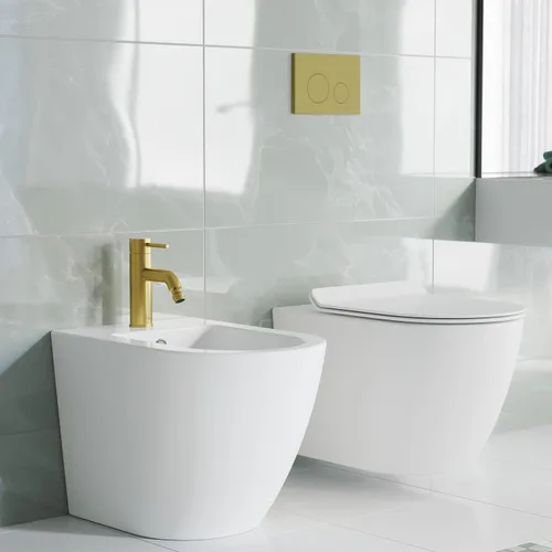 Vista 10 de Swiss Madison Well Made Forever SM-DF81BG Ivy - Grifo de bidé en oro cepillado