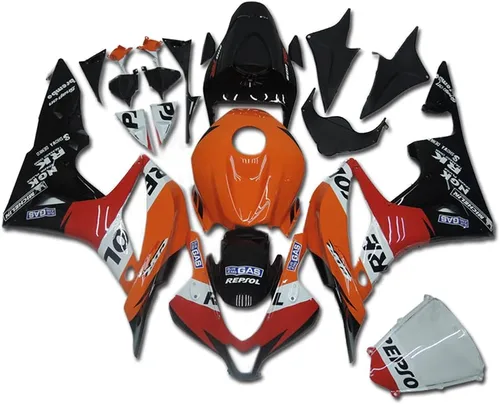Vista 14 de Carenado negro brillante para Honda 2007 2008 CBR600RR CBR 600RR nueva inyección ABS plásticos cuerpo kit cuerpo trabajo 07 08