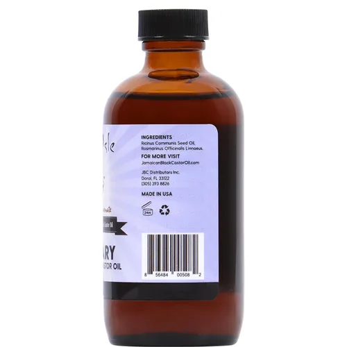 Vista 8 de Sunny Isle Aceite de ricino negro jamaicano de romero 4 oz Tratamiento para el crecimiento del cabello Para cuero cabelludo y piel propensa al