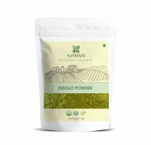 Vista 8 de SAMYAM Combo de polvo puro de henna e índigo, paquete de 1.1 libras (17.64 oz) cada uno, color natural para el cabello, henna rajastán triple