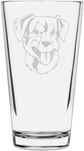 Vista 406 de Podenco Canario - Vaso de pinta de 16 onzas con temática de perro personalizado